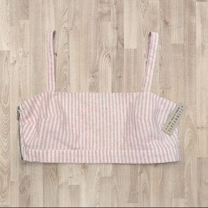 Flynn Skye Pink & White Striped Crop Top